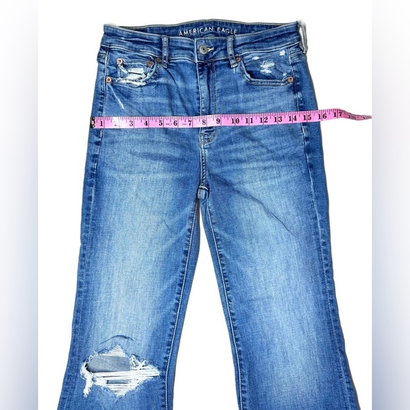American Eagle Women's Super Hi-Rise Flare Jeans Size- 4 Regular - Picture 4 of 10